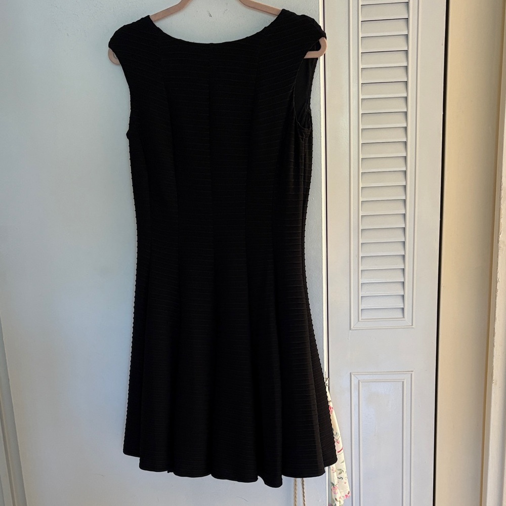 Gabby Skye Black Textured Mini Dress